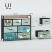 Wide 7-drawer fabric chest of drawers – image 3