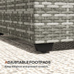 Light grey rattan coffee table – image 7