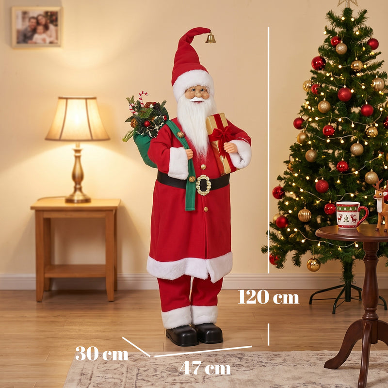 Dimensions of the 4ft singing and dancing Santa