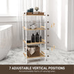 Four-tier bamboo shelf unit – image 5