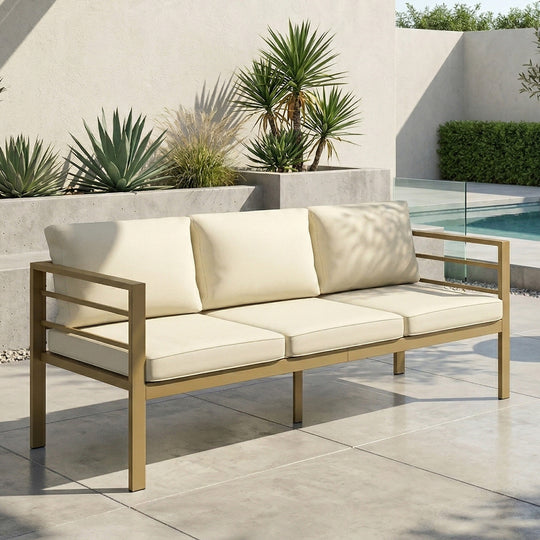 3-seater aluminium garden bench – image 2