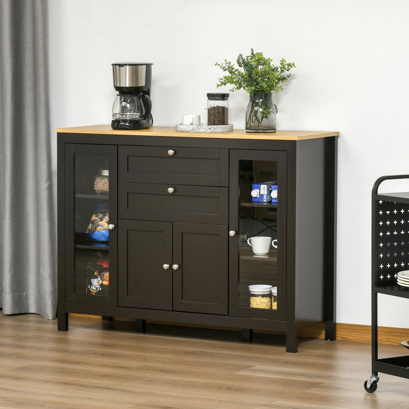 Black & oak glass door sideboard – image 10