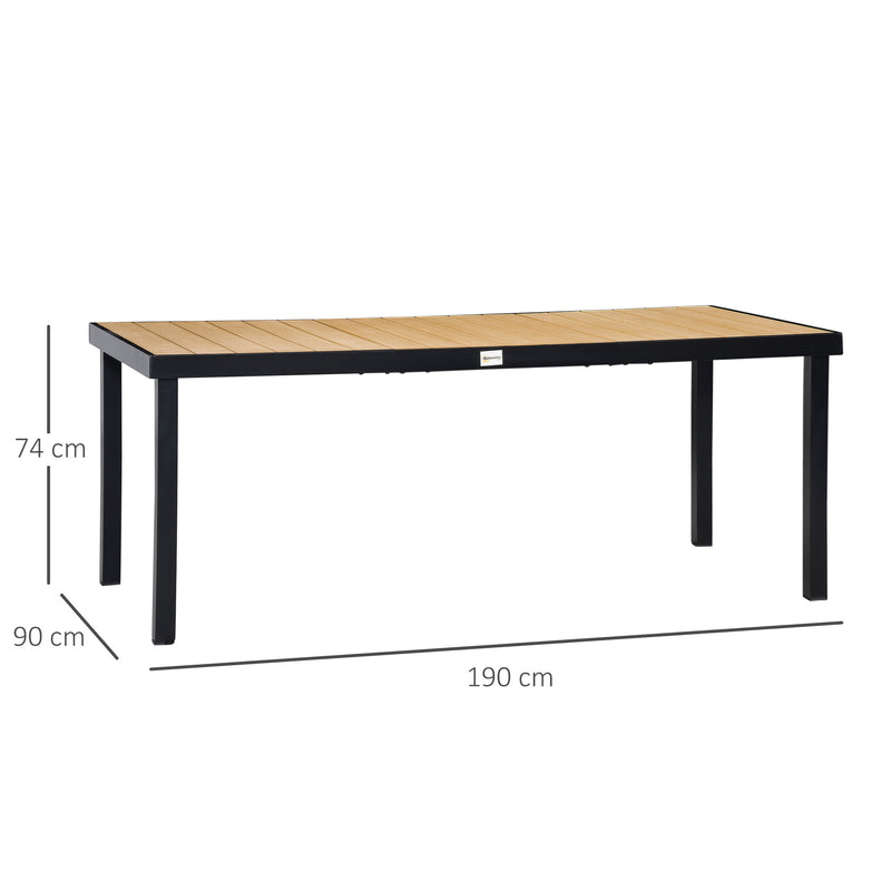 8-seater wood-effect garden table – image 3