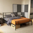 Black king size metal bed frame – image 8