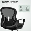 Vinsetto Drafting Chair with Adjustable Footrest, Ergonomic Mesh Office Chair with Lumbar Support, Adjustable Height – view 6