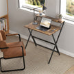 HOMCOM 81.5 cm Folding Computer Desk with Monitor Shelf - Rustic Brown – view 7
