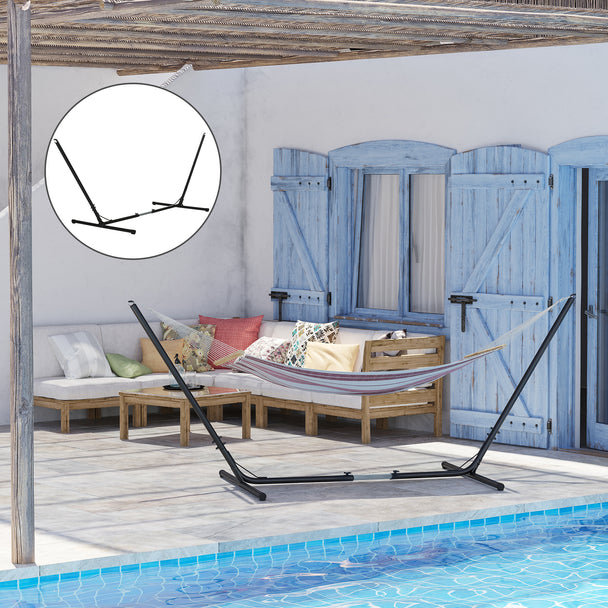 Outsunny 3.1–3.8m Adjustable Universal Hammock Stand Metal Frame Garden Camping Picnic Outdoor Patio Replacement – view 2