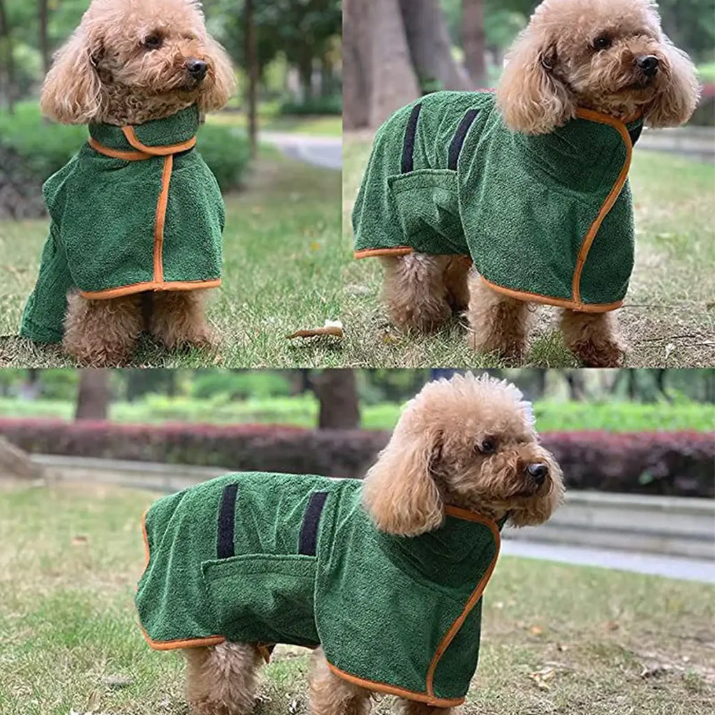 Quick-Dry Hooded Dog Bathrobe Towel