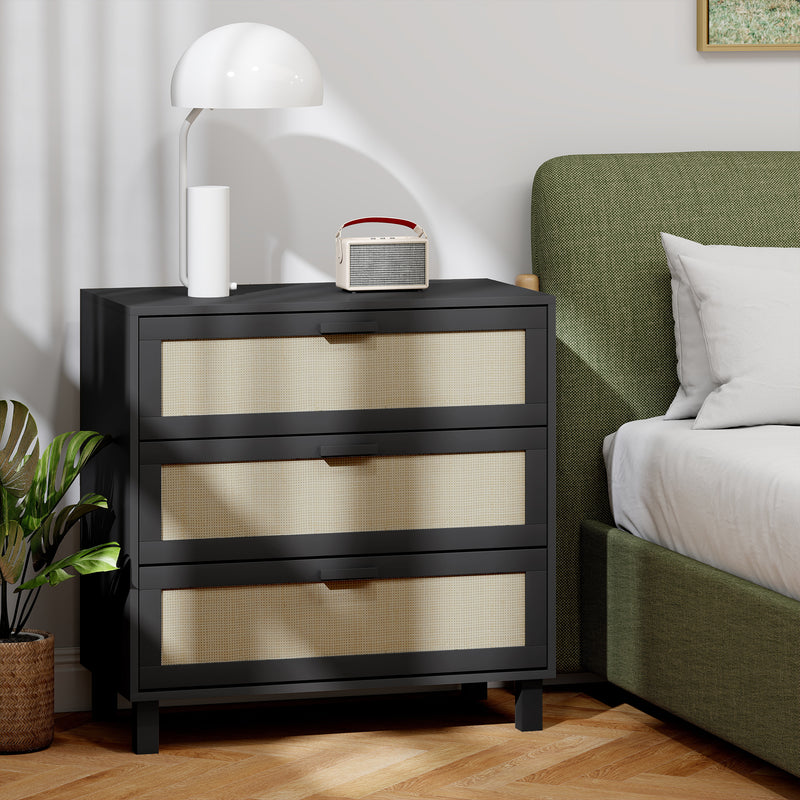 Rattan 3-drawer chest – image 10
