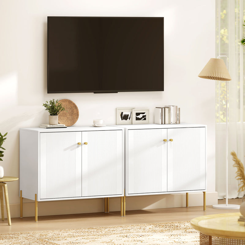 Fluted sideboard cabinet – image 7