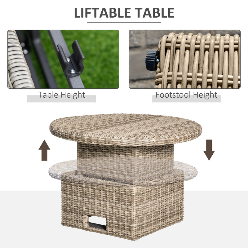 Round rattan daybed sofa set – image 5