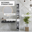 Narrow 178 cm bathroom cabinet – image 4