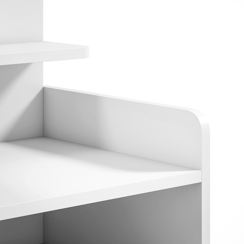 HOMCOM Bedside Cabinet, Bedside Table with Drawer and Shelf for Living Room, White – view 9