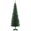 HOMCOM 6ft Unlit Artificial Christmas Tree, Pencil Slim Xmas Tree with Solid Stand and Realistic Branches, Green – view 10