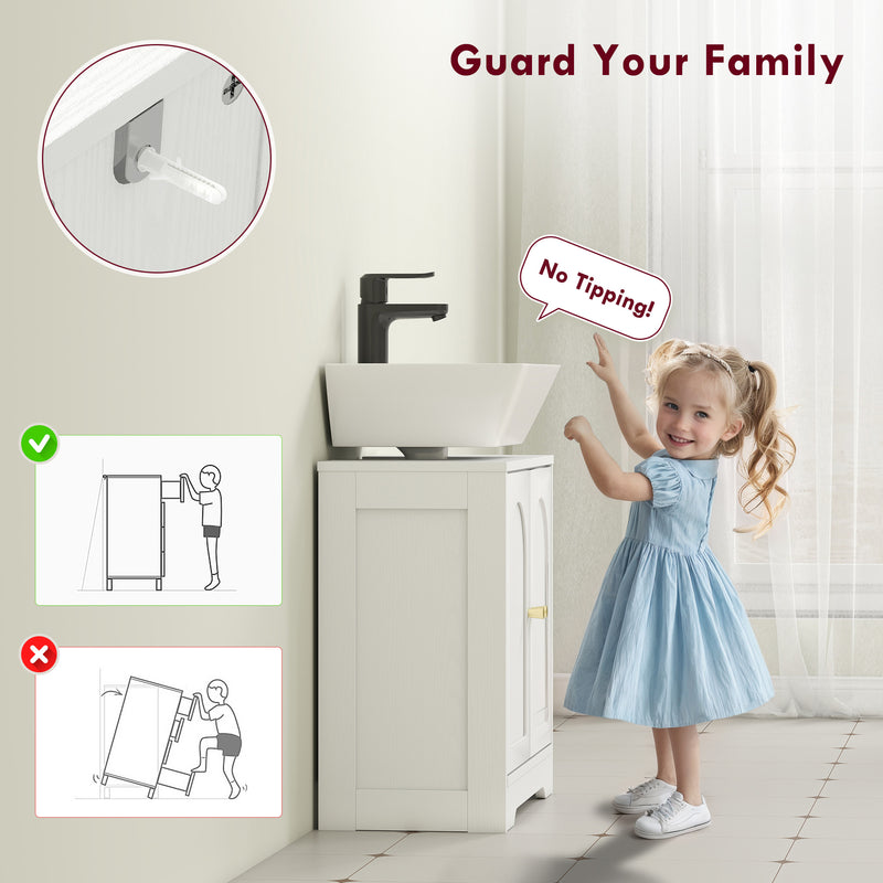 Under sink cabinet with arched doors – image 6
