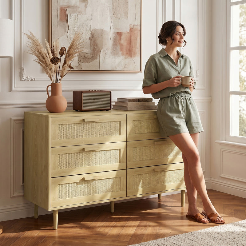 6-drawer rattan chest – image 7