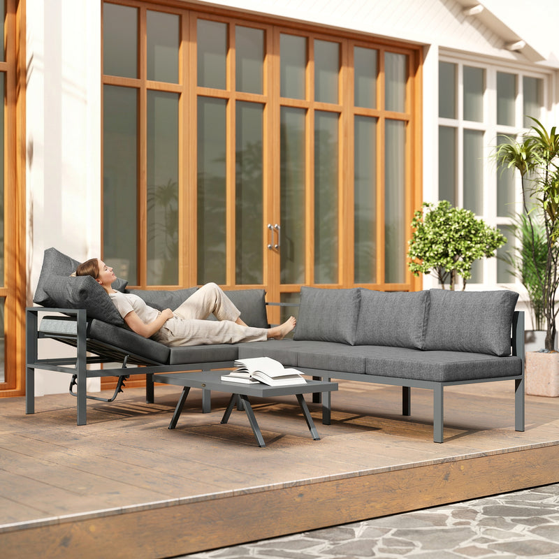 Aluminium corner lounge set – image 9