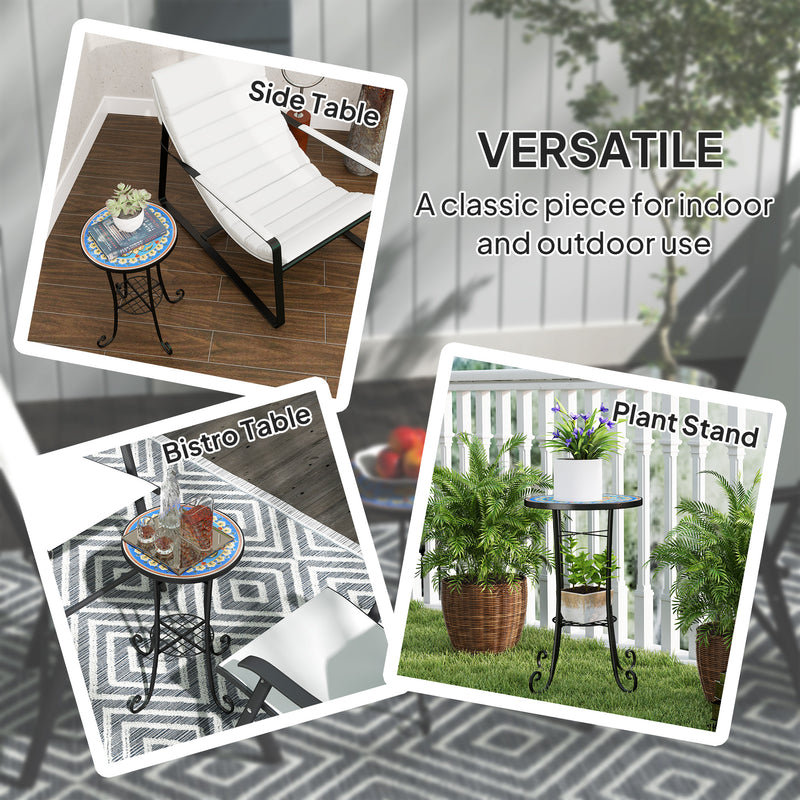 Mosaic garden side table – image 7