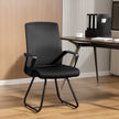 HOMCOM Desk Chair No Wheels, Office Chair with Mesh Back, Lumbar Support, Metal Base for Waiting Room, Conference Room – view 10