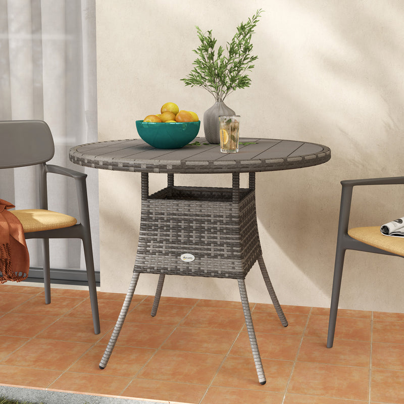 90 cm rattan garden dining table – image 7