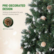 5ft snow-flecked tree with pine cones – image 6