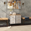 Cream 6-drawer fabric chest – image 2