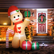 8ft Gingerbread Man Inflatable on a white background