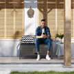 Outsunny 160L Storage Two-Seater Rattan Bench - Grey – view 2