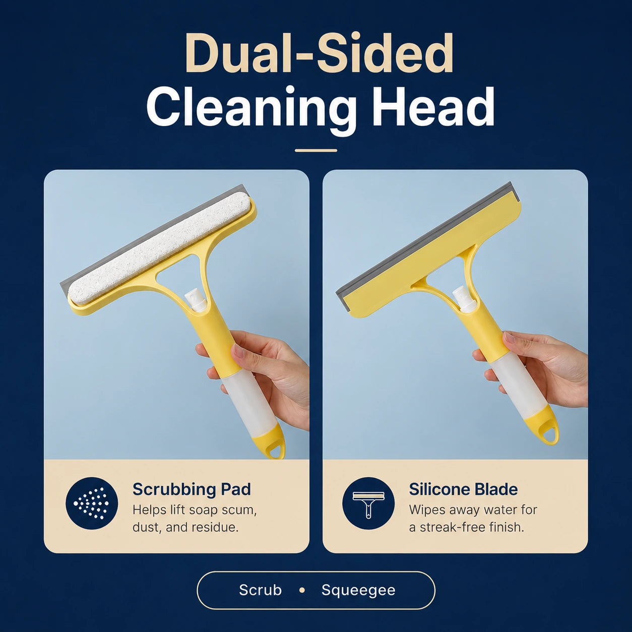 3-in-1 Spray Window Cleaning Squeegee