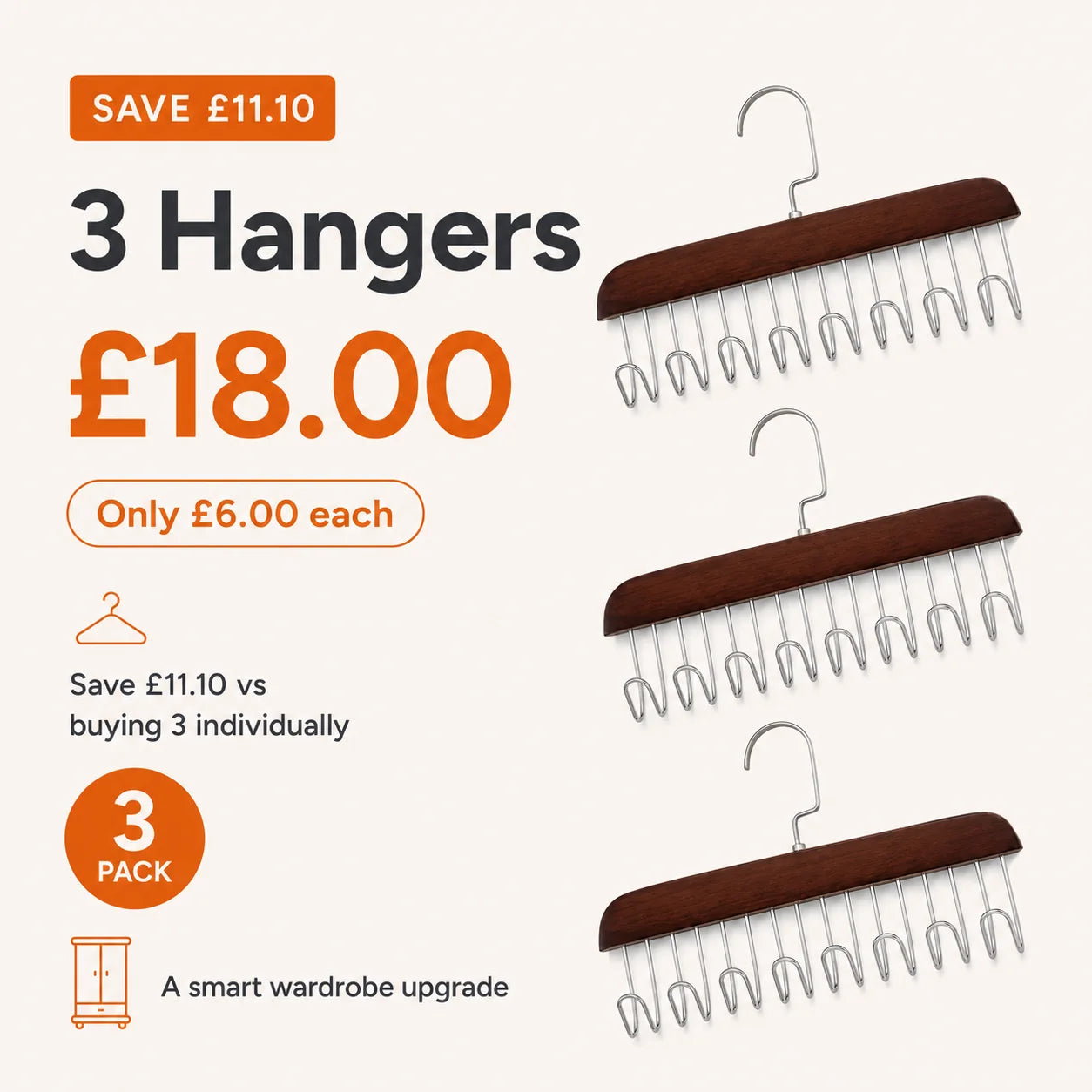 Multi-hook Clothes Hanger