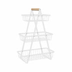2 & 3 Tier Metal Fruit Basket Stand | Kitchen Countertop Bread & Vegetable Organizer