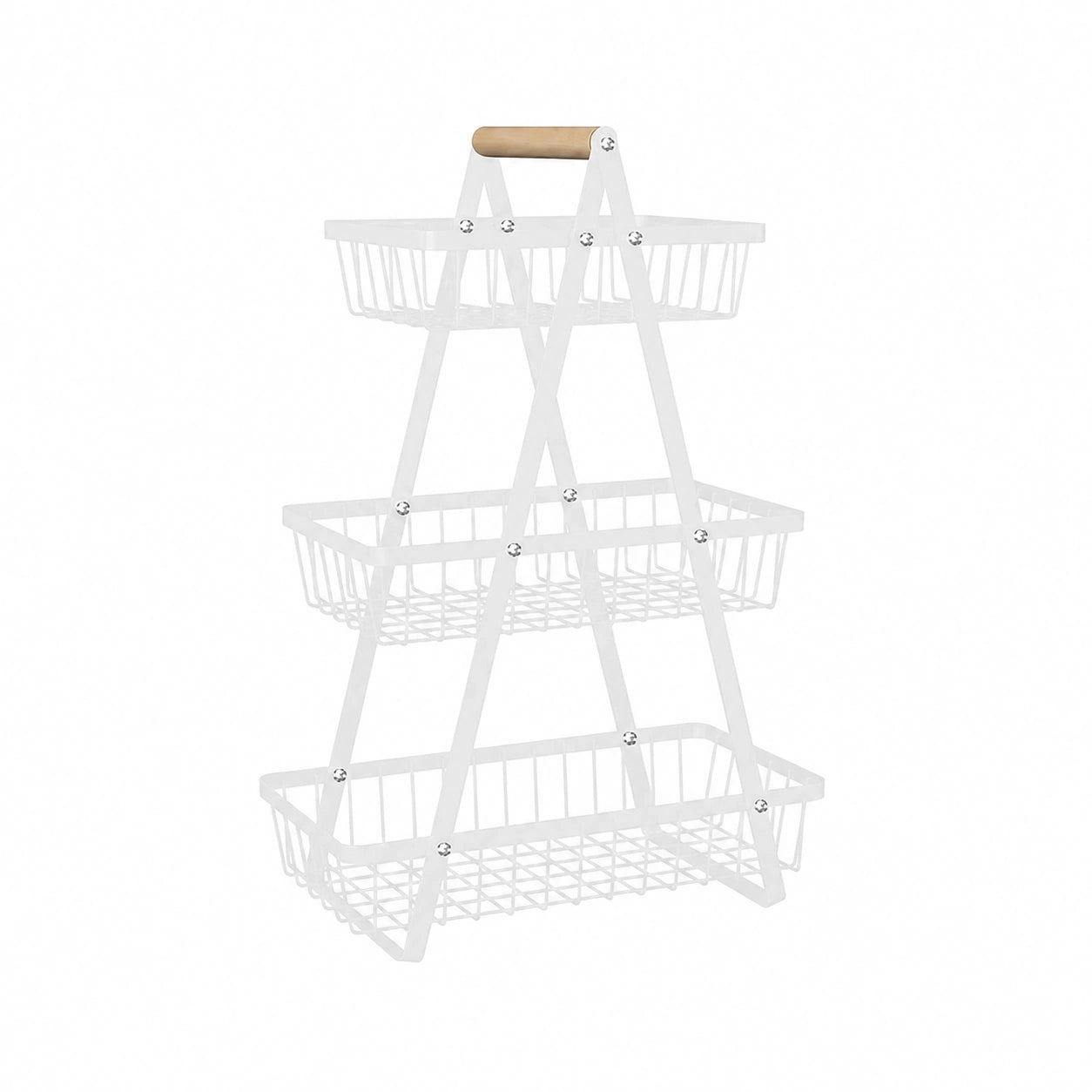 2 & 3 Tier Metal Fruit Basket Stand | Kitchen Countertop Bread & Vegetable Organizer