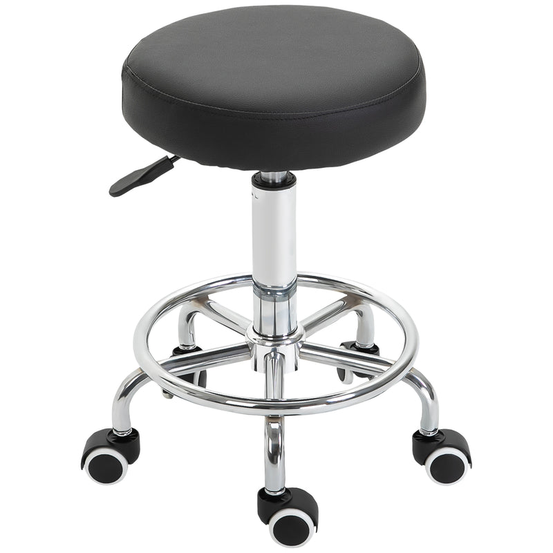 Black round rolling stool – image 10