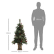 4ft pre-lit Christmas tree with retro base – image 3
