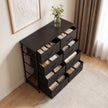 HOMCOM Chest of Drawers, Dresser with 8 Fabric Drawers, Tall Storage Unit with 4 Pockets and 2 Hooks Steel Frame, Black – view 9