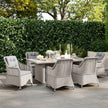 Aluminium rattan dining set – image 7