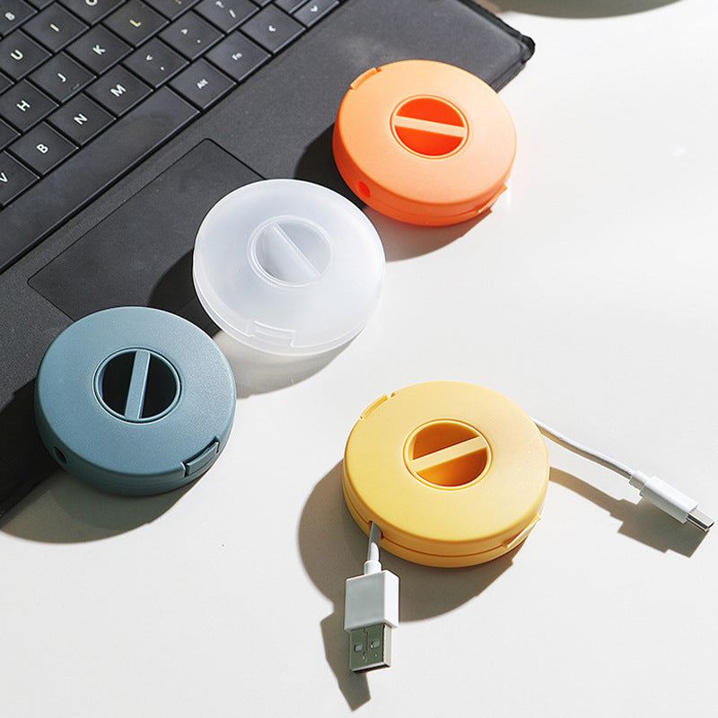 Portable Cable Storage Box for Travel and Office Use