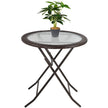 Round folding rattan table – image 10