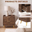 HOMCOM Elegant Two-Drawer Bedside Table - Walnut Brown – view 6