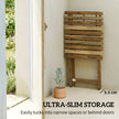 Folding acacia wood garden table – image 5