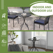 Black slatted steel table – image 5