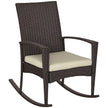 Brown rattan rocking chair – image 10
