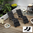 Black sun lounger cushions 190 x 56 cm – image 9