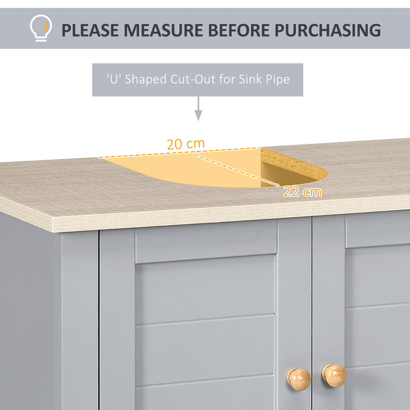 Grey under sink cabinet with legs – image 3