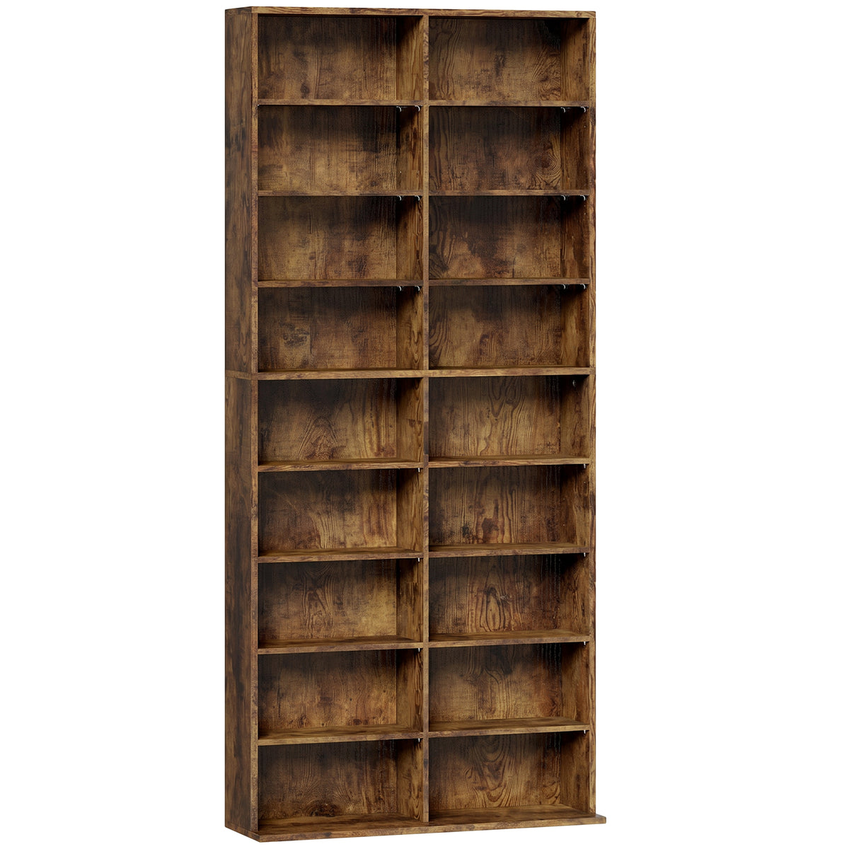 640-CD / 360-DVD Media Storage Tower – Rustic Brown