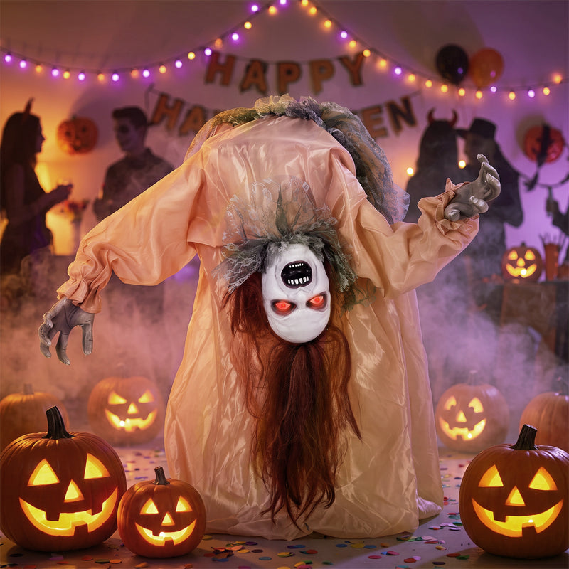 100cm Animated Broken-Back Ghost with Glowing Eyes – image 8 of 9