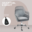 Velvet tub office chair – grey – image 6