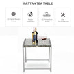 Grey rattan side table – image 4