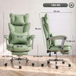 HOMCOM Executive Office Chair, PU Big and Tall Office Chair 180 kg with Wide Seat, Reclining, Lumbar Support, Light – view 3