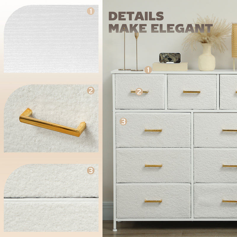 Boucle 9-drawer chest – image 4